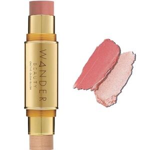 NEW Sealed WANDER Beauty On-The-Glow Blush & Illuminator Petal Pink/ Nude Glow